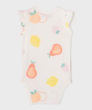 Body sans manches à motifs fruits bébé fille (lot de 3) vue3 - GEMO 4G BEBE - GEMO