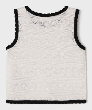 Débardeur en maille crochetée fille vue4 - GEMO (ENFANT) - GEMO