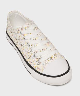 Tennis en toile à languette fleurie femme - Follow Me vue5 - FOLLOW ME G4G - GEMO
