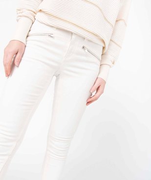 Pantalon femme en toile extensible coupe Skinny vue2 - GEMO 4G FEMME - GEMO