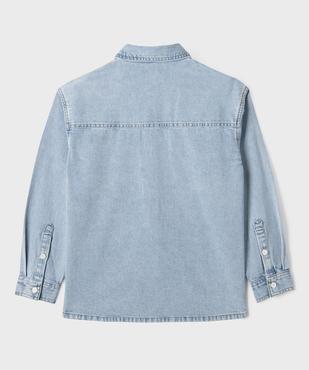 Chemise en jean délavé à poches poitrine garçon vue3 - GEMO (JUNIOR) - GEMO