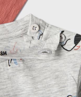 Tee-shirt à manches courtes imprimés bébé garçon (lot de 2) vue2 - GEMO 4G BEBE - GEMO