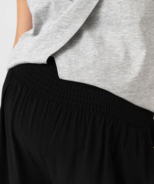 Pantalon de grossesse large et fluide avec taille smockée vue2 - GEMO 4G MATERN - GEMO