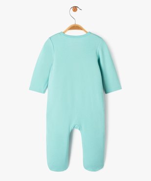 Pyjama dors-bien fermeture devant avec message bébé vue4 - GEMO 4G BEBE - GEMO