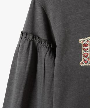 Tee-shirt fille avec inscription brodée sur le buste— LuluCastagnette vue3 - LULUCASTAGNETTE - GEMO
