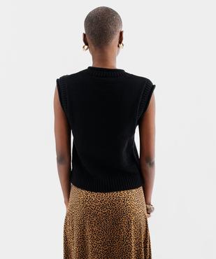 Pull sans manches femme  vue3 - GEMO 4G FEMME - GEMO