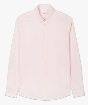Chemise unie coupe slim en coton stretch homme vue4 - GEMO 4G HOMME - GEMO