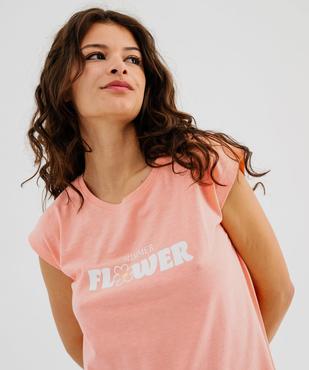 Chemise de nuit sans manches imprimée femme vue2 - GEMO 4G FEMME - GEMO