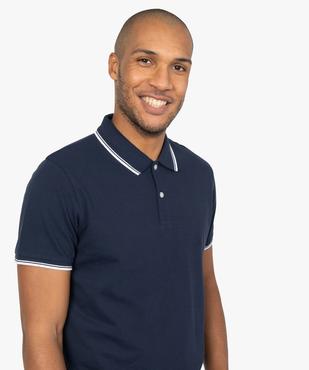 Polo homme à manches courtes 100% coton bio vue2 - GEMO (HOMME) - GEMO