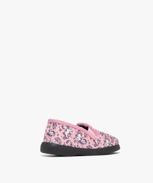 Chaussons fille pantoufles en velours motif licorne vue7 - GEMO 4G FILLE - GEMO