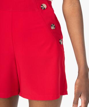 Short femme ample taille haute à pont boutonné vue2 - GEMO(FEMME PAP) - GEMO