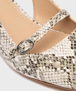 Escarpins slingback en matière embossée femme - Follow Me vue6 - FOLLOW ME - GEMO