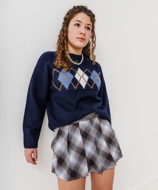 Pull oversize avec motif sur le buste fille vue1 - GEMO (JUNIOR) - GEMO