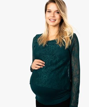 Tunique de grossesse avec empiècement en dentelle vue1 - GEMO (MATER) - GEMO