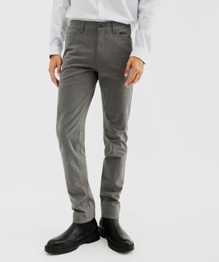 Pantalon en coton stretch coupe Regular homme vue1 - GEMO (HOMME) - GEMO