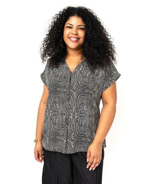 Blouse imprimée à manches courtes femme grande taille vue5 - GEMO 4G GT - GEMO