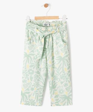 Pantalon imprimé en viscose avec taille élastique bébé fille vue1 - GEMO 4G BEBE - GEMO