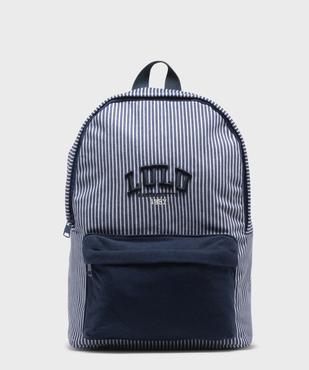 Sac à dos en toile à rayures enfant - LuluCastagnette vue1 - LULUCASTAGNETTE - GEMO