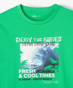 Tee-shirt avec motif surf sur le buste garçon vue2 - GEMO (JUNIOR) - GEMO
