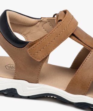 Sandales sport garçon à brides unies fermeture scratch vue6 - GEMO (ENFANT) - GEMO
