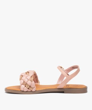Sandales femme plates à bride tressée et à strass  vue3 - GEMO (CASUAL) - GEMO