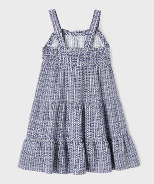 Robe imprimée à bretelles avec volants fille vue3 - GEMO 4G FILLE - GEMO