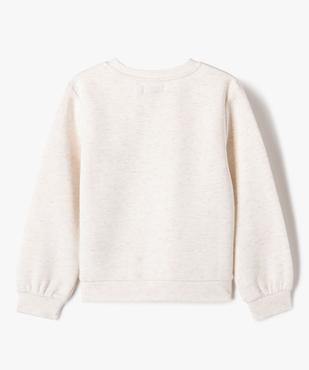 Sweat molletonné avec motif girly fille vue4 - GEMO 4G FILLE - GEMO