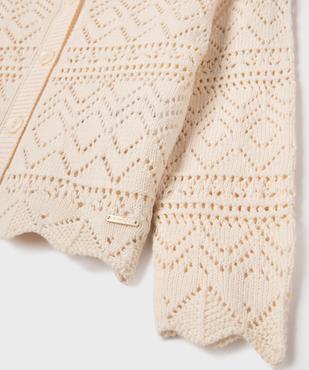 Gilet en maille ajourée fille - LuluCastagnette vue2 - LULUCASTAGNETTE - GEMO