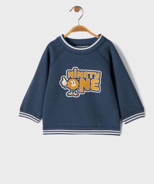 Sweat réversible avec motif et rayures bébé garçon vue1 - GEMO 4G BEBE - GEMO