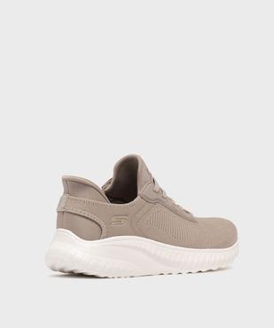 Baskets en toile faciles à enfiler femme - Skechers vue4 - SKECHERS - GEMO