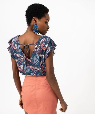 Blouse sans manches en viscose froissée femme vue3 - GEMO(FEMME PAP) - GEMO