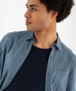 Chemise en coton et lin homme vue2 - GEMO 4G HOMME - GEMO