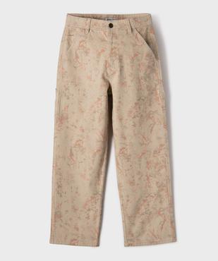 Pantalon loose imprimé en coton stretch garçon vue2 - GEMO (JUNIOR) - GEMO