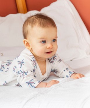 Pyjama en jersey imprimé avec zip ventral bébé vue1 - GEMO 4G BEBE - GEMO
