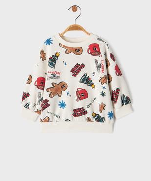 Sweat de Noël en molleton doux bébé garçon vue1 - GEMO 4G BEBE - GEMO
