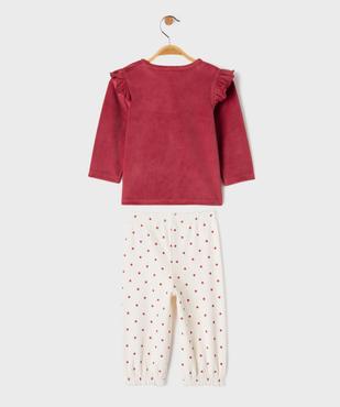 Pyjama en velours 2 pièces mix&match bébé vue4 - GEMO 4G BEBE - GEMO
