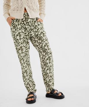 Pantalon fluide imprimé femme vue1 - GEMO(FEMME PAP) - GEMO