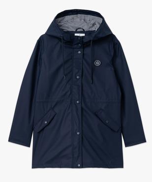 Imperméable déperlant à capuche rayée femme - LuluCastagnette vue4 - LULUCASTAGNETTE - GEMO