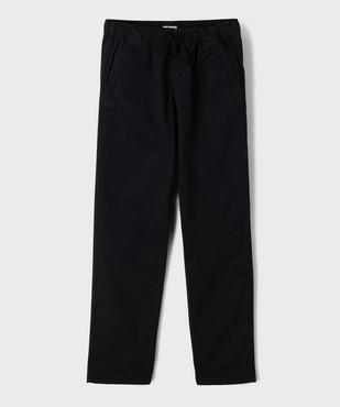 Pantalon en coton stretch avec taille élastique garçon vue1 - GEMO (JUNIOR) - GEMO