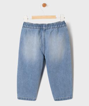 Jean large avec taille élastique bébé garçon vue3 - GEMO(BEBE DEBT) - GEMO