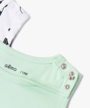Débardeur à col rond en coton bébé garçon (lot de 3) vue3 - GEMO(BEBE DEBT) - GEMO
