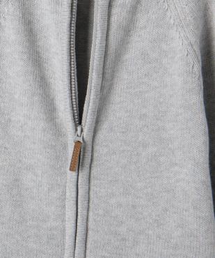 Gilet zippé à col rond en coton bébé vue2 - GEMO(BEBE DEBT) - GEMO