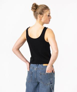 Débardeur en coton côtelé avec col fantaisie femme vue3 - GEMO 4G FEMME - GEMO