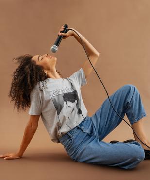 Tee-shirt col rond imprimé femme - Celine Dion vue5 - CELINE DION - GEMO