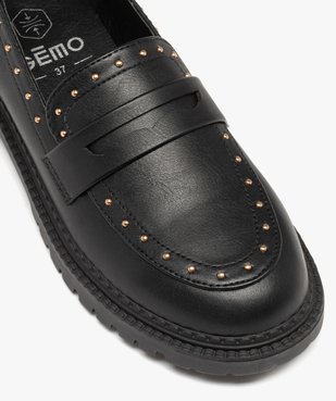 Mocassins fille unis à clous dorés avec semelle crantée vue6 - GEMO (ENFANT) - GEMO