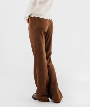 Pantalon flare en suédine femme vue3 - GEMO(FEMME PAP) - GEMO