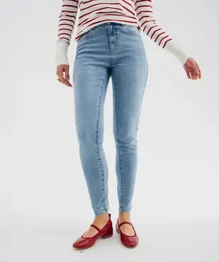 Jean skinny taille haute en denim stretch femme vue1 - GEMO 4G FEMME - GEMO