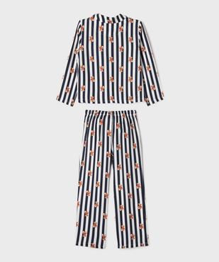 Pyjama fluide boutonné fille - LuluCastagnette vue3 - LULUCASTAGNETTE - GEMO