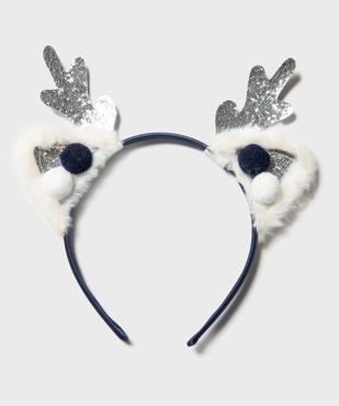 Serre-tête spécial Noël avec oreilles et cornes de renne fille vue1 - GEMO (ACCESS) - GEMO