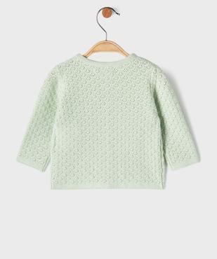 Gilet brassière en maille fantaisie bébé fille - LuluCastagnette vue3 - LULUCASTAGNETTE - GEMO